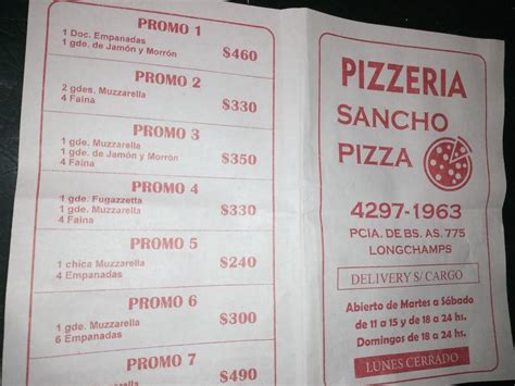 Pizzería Sancho Pizza, Longchamps .